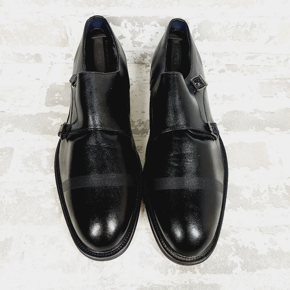NEW Kenneth Cole Reaction Men's Black Monk-Strap Loafer Dress Shoes i253 - Picture 4 of 12
